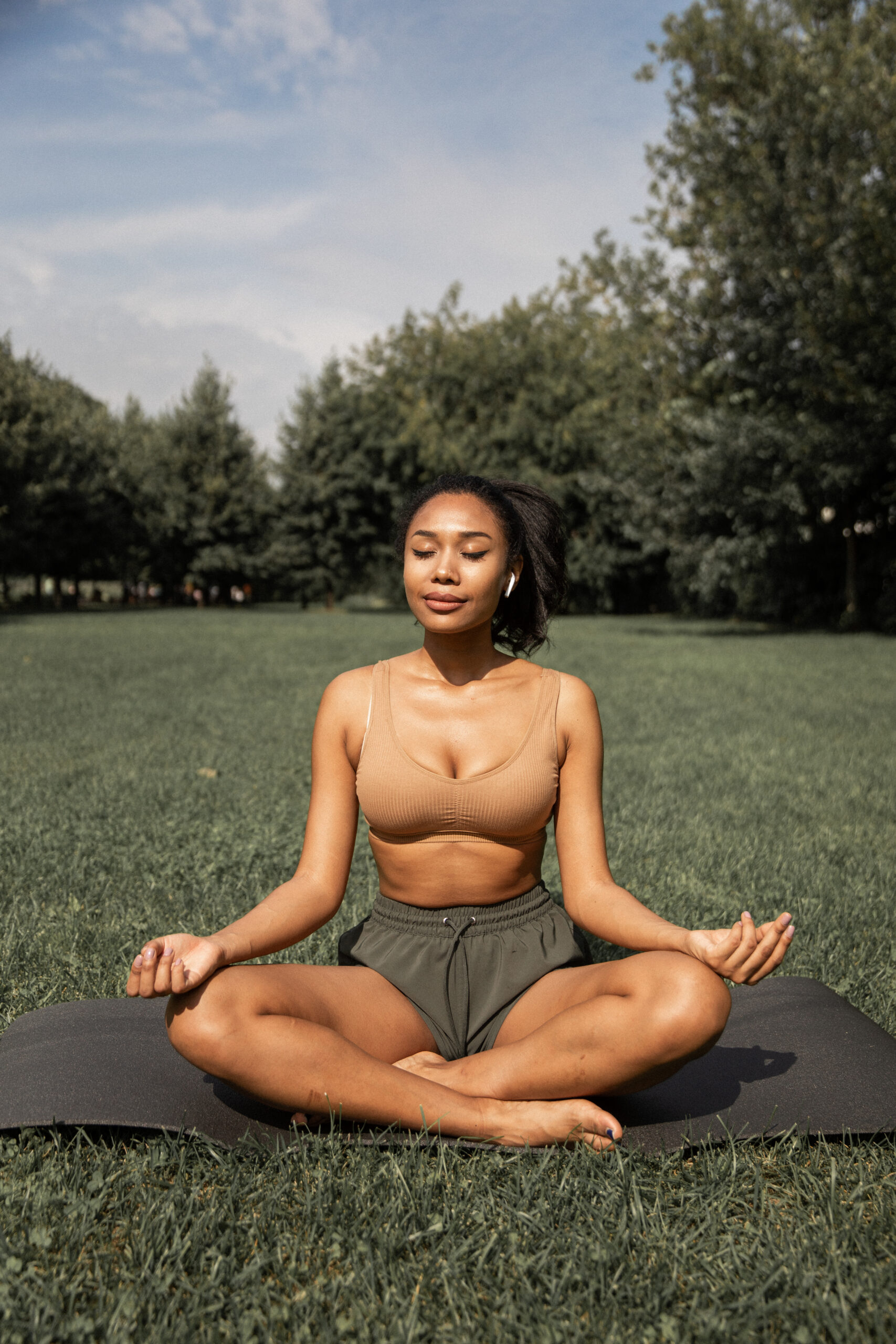 Woman doing yoga meditation