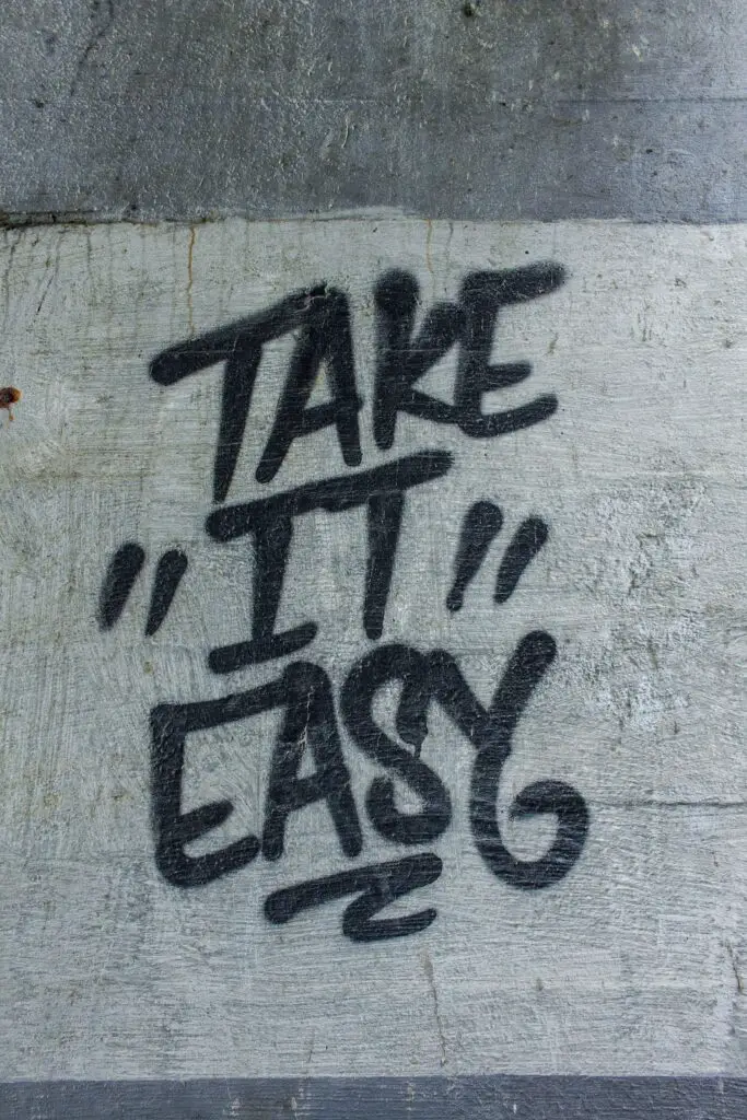 Take it easy painted road